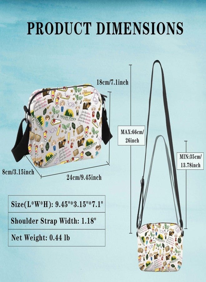 GJTIM TV Show Inspired Zipper Pouch TV Show Merchandise Gift Best Friend Birthday Gift Crossbody Bag for BFF (Golden TV Pattern HKB) - Image 2