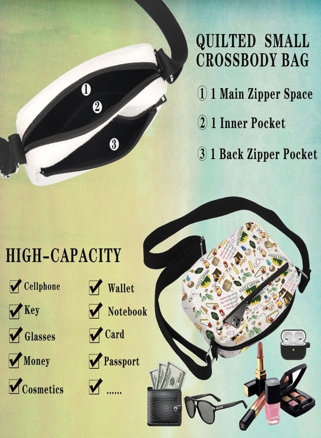 GJTIM TV Show Inspired Zipper Pouch TV Show Merchandise Gift Best Friend Birthday Gift Crossbody Bag for BFF (Golden TV Pattern HKB) - Image 4