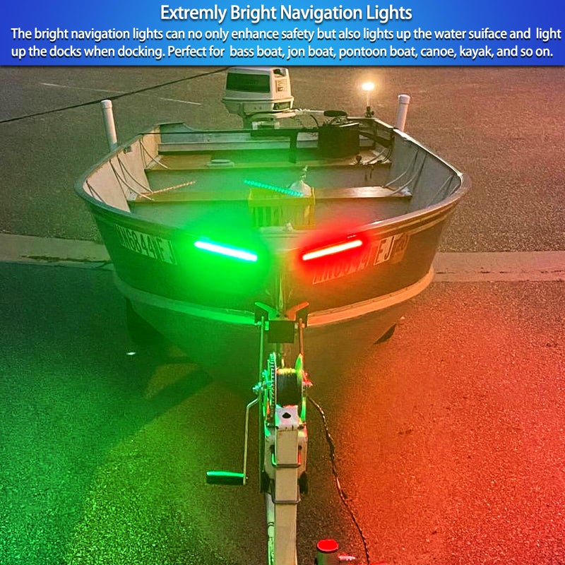 Seaperk LED Navigation Light, Red and Green Marine Lights for Boats, Bow Lights for Night Fishing and Boating - Image 5