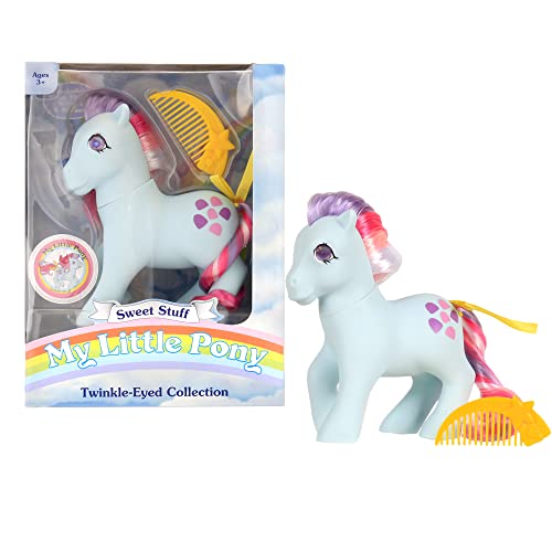 Basic Fun My Little Pony Sweet Stuff Classic Rainbow Ponies | Twinkle-Eyed Collection, Retro Horse Gifts, Toy Animal Figures, Horse Toys for Boys and Girls Ages 3 35297, Multicolor - Image 2