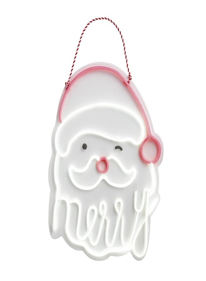 Mud Pie Christmas Neon Santa Door Hanger - Image 1