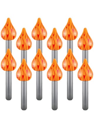 12 Pcs Inflatable Torch Fun Torch Inflates For Competition Games Fake Torch Plastic Decorations For Medieval Luau Themed Party Sports Competitions Stage Performance Props, 16 Inches - pzsku/Z3E178C9918D4BB9880D5Z/45/_/1732777902/a0f366eb-e6b5-4137-a6fd-e52773471332