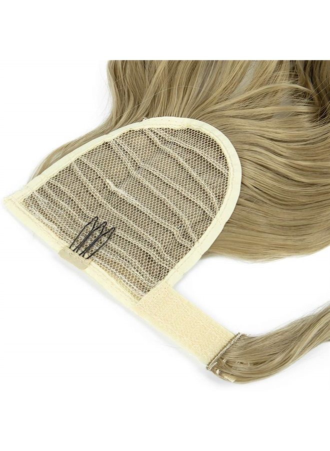 Lelinta 18" Wavy Curly Wrap Around Ponytail Extension for Woman Synthetic Hair Extension