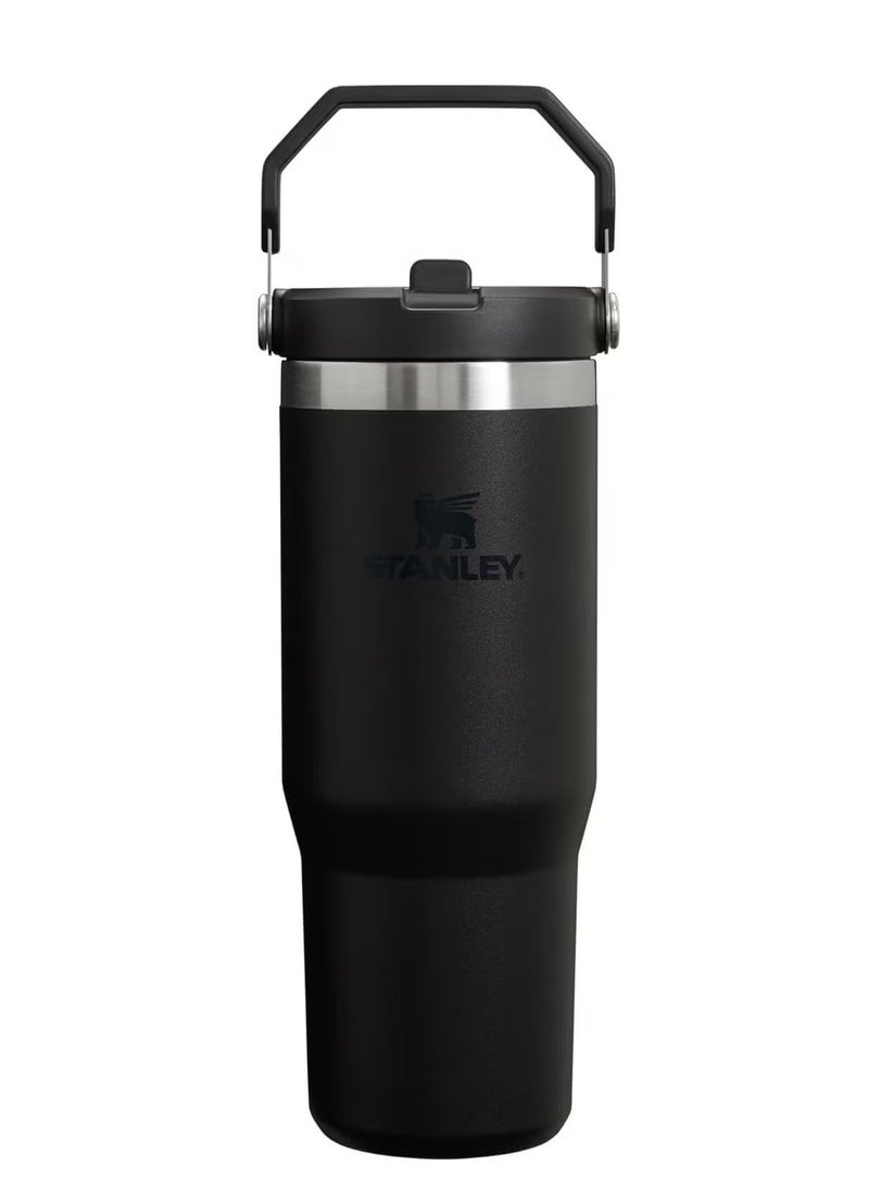 Stanley - STANLEY IceFlow Stainless Steel Tumbler with Straw Vacuum Insulated Water Bottle for Home, Office or Car - Reusable Cup with Leak-Resistant Flip Straw, Keeps Drinks Cold for 12 Hours or Iced for 2 Days, 30 oz Black - Image 1