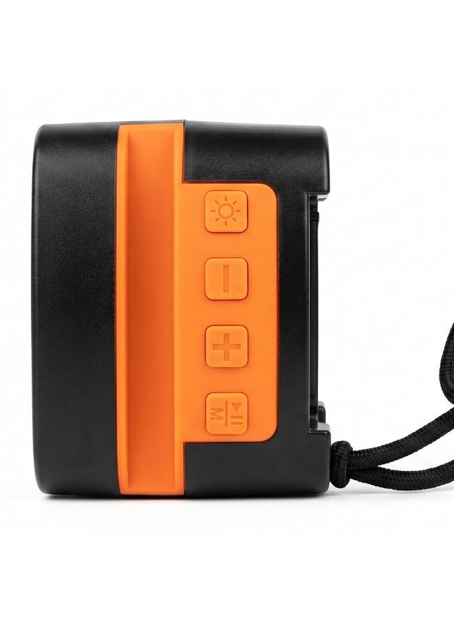 BDT مكبر صوت بلوتوث AN-332 – صوت عالي الجودة – يدعم USB وTF Card – إضاءة LED – سماعة محمولة (Music Disco Series) اسود - Image 4