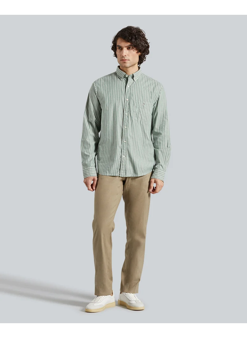 غانت Reg Brushed Twill Stripe Shirt