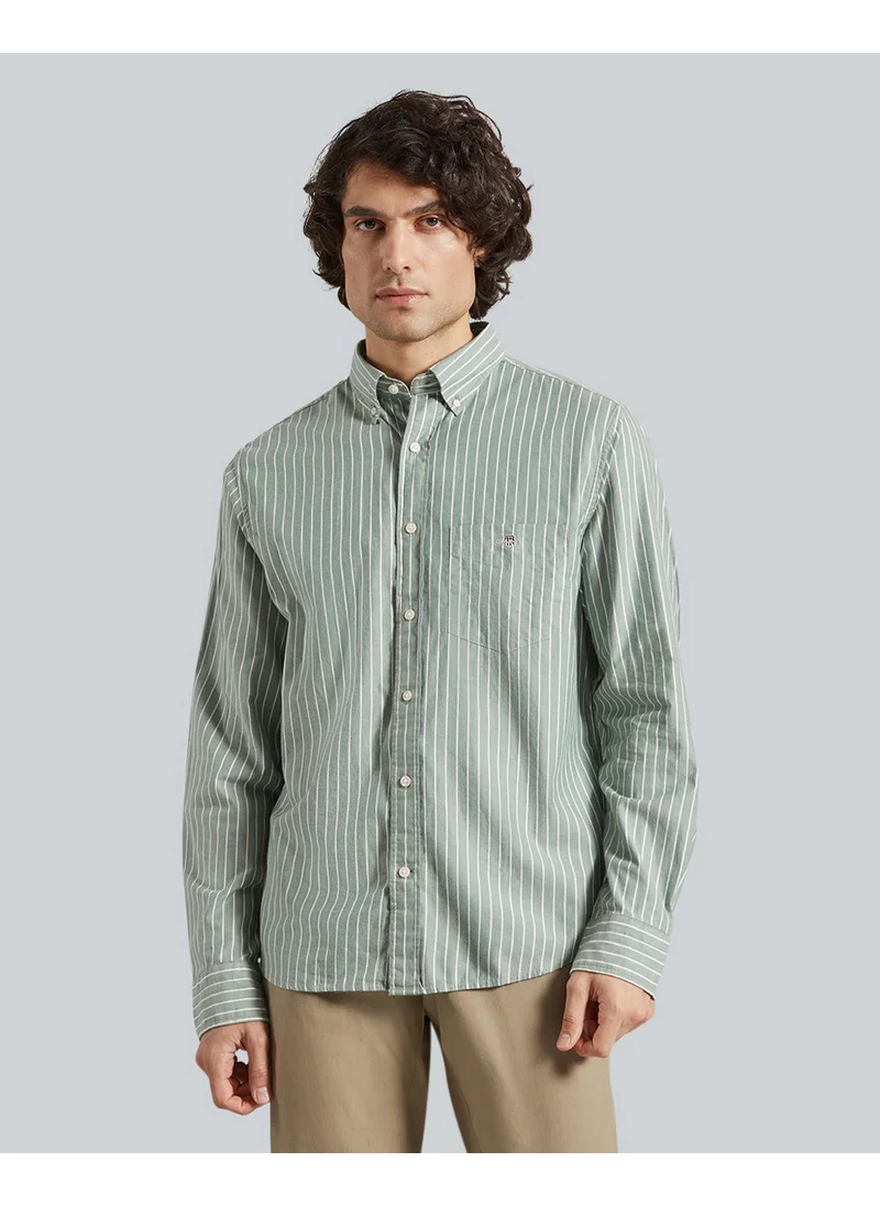 غانت Reg Brushed Twill Stripe Shirt