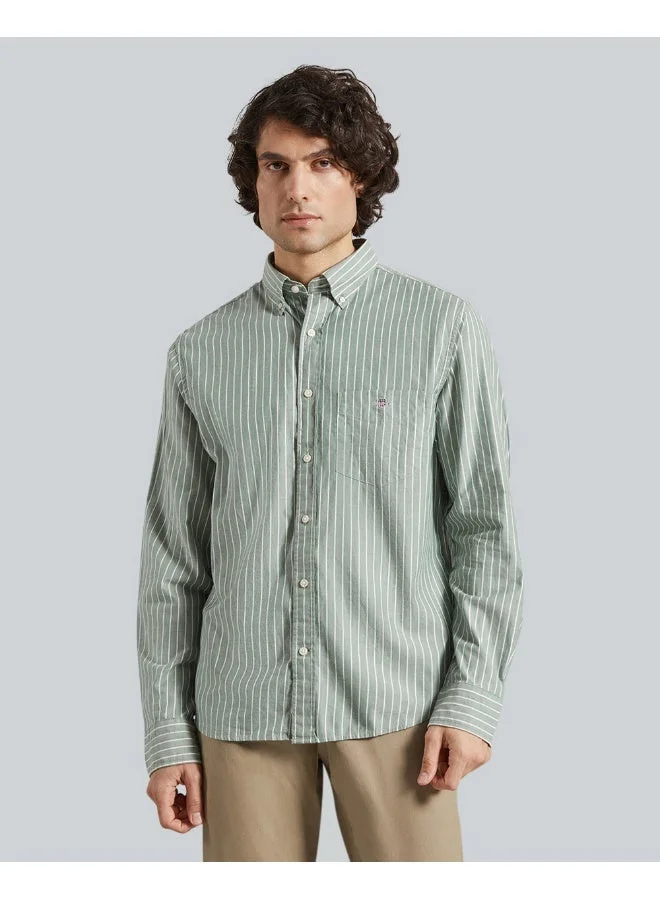 غانت قميص مخطط تويل مصقول