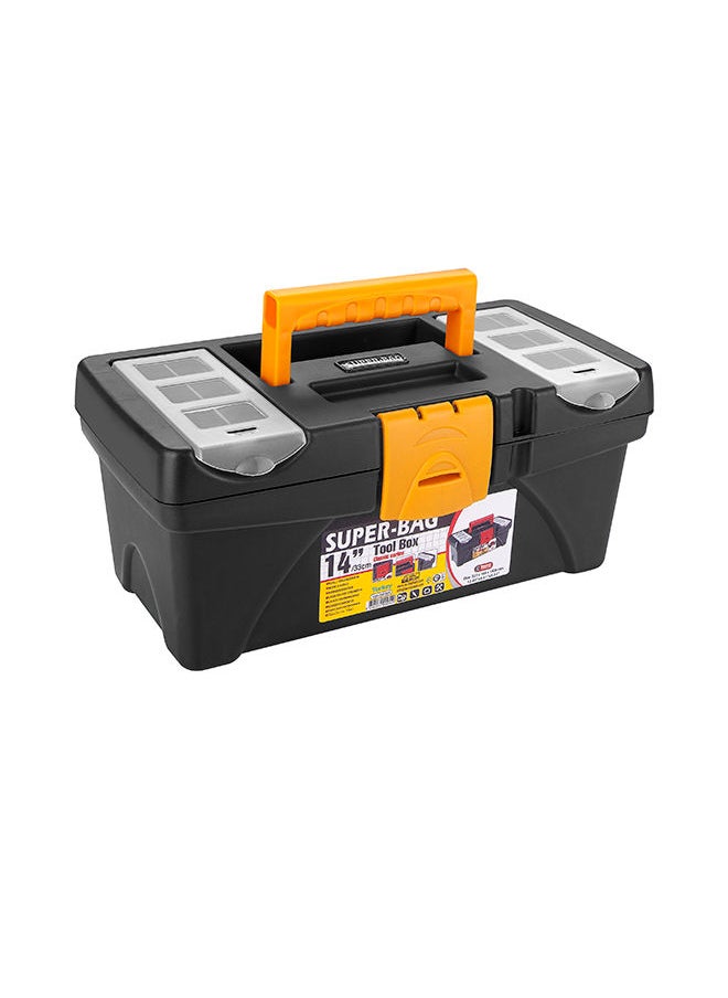 SUPER BAG Super Bag Power Tool Box Standard Plastic Tool Box Organizer Asr2040 14 Inch 332X168X140H Mm Orange Black Made In Turkey 
