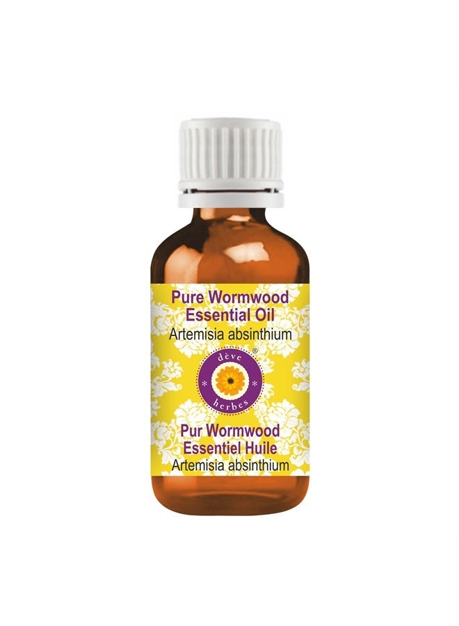 Pure Wormwood Essential Oil (Artemisia Absinthium) 100% Therapeutic Grade Steam Distilled 15ml (0.50 oz)