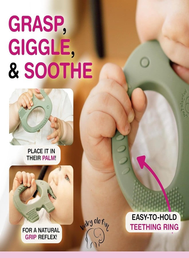 MR. JV MR.JV Baby Soft Teething Mitten Glove | Teether for 3 to 6 Months Baby | Teething Pain Relief Toy Glove | Natural Remedy for Infants & Toddlers (Pack of 1) | Silicone | Multicolor (Elephant) - Image 3
