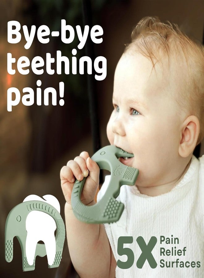 MR. JV MR.JV Baby Soft Teething Mitten Glove | Teether for 3 to 6 Months Baby | Teething Pain Relief Toy Glove | Natural Remedy for Infants & Toddlers (Pack of 1) | Silicone | Multicolor (Elephant) - Image 4