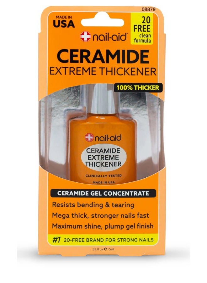 NAIL-AID Ceramide Extreme Thickener + Gel Top Coat, Clear, 2 Count - Image 2