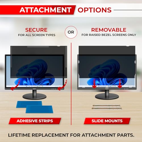 SightPro 27 Inch 16:9 [2 Pack] Computer Privacy Screen Filter for Monitor - Privacy Shield and Anti-Glare Protector - Image 4