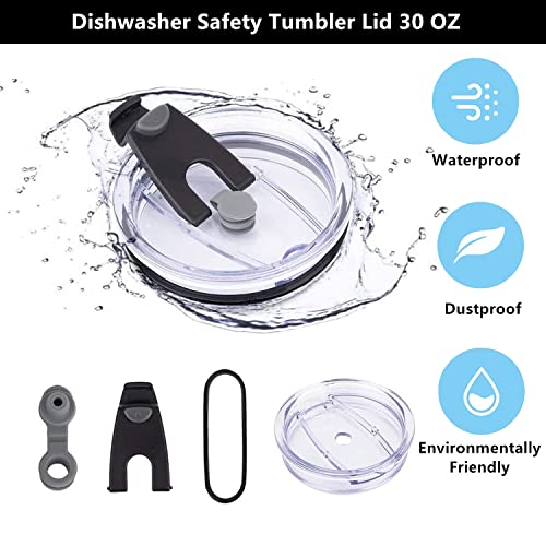 JXJYZLN Replacement Tumbler Lids Spillproof 30 oz, Plastic Splash Resistant Lids Covers Spill Proof Tumbler Lid Cup Covers,Stainless Steel Tumbler Travel Cup Yeti,Ozark Trails (Yizhiling Trading) - Image 4