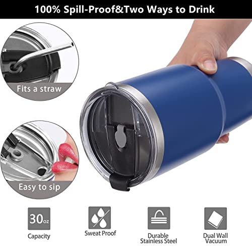 JXJYZLN Replacement Tumbler Lids Spillproof 30 oz, Plastic Splash Resistant Lids Covers Spill Proof Tumbler Lid Cup Covers,Stainless Steel Tumbler Travel Cup Yeti,Ozark Trails (Yizhiling Trading) - Image 5
