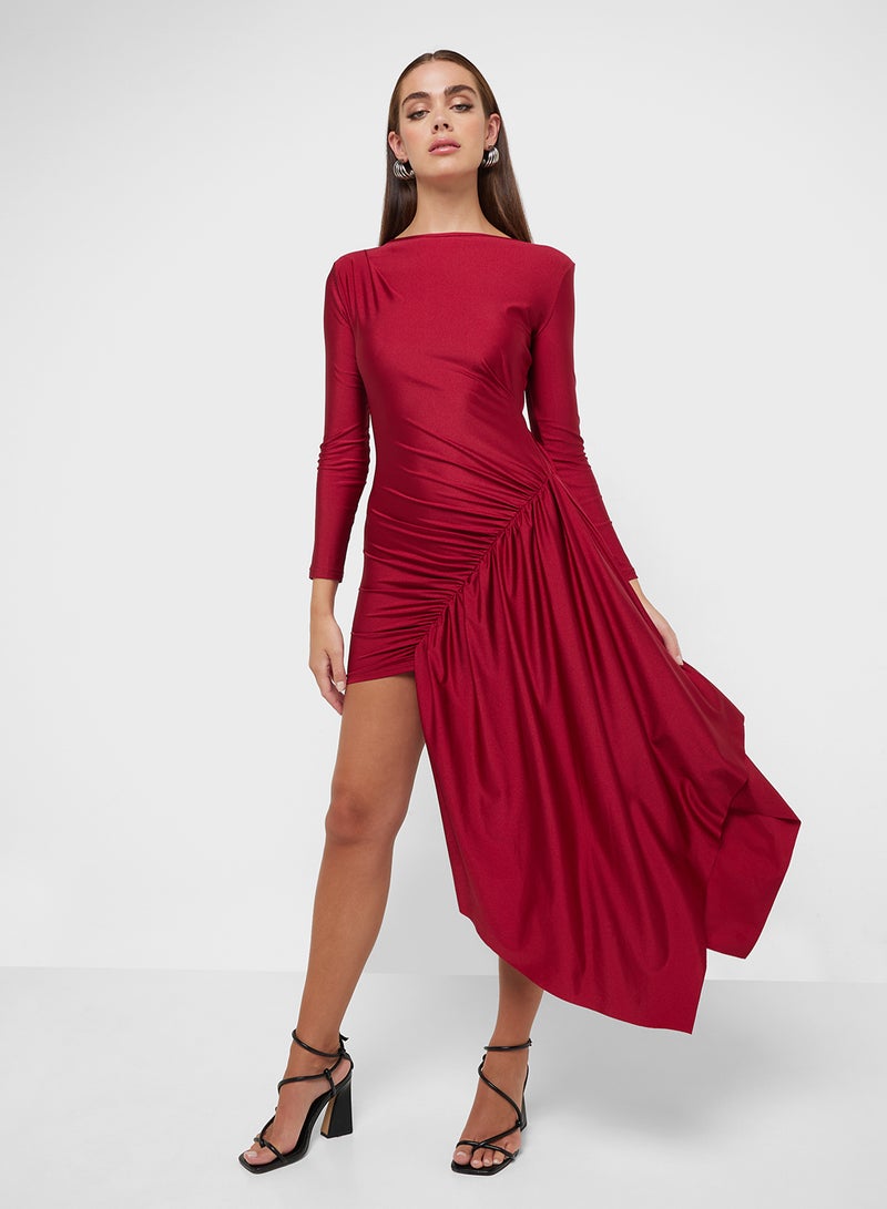 Ginger Draped Cocktail Dress - Image 4