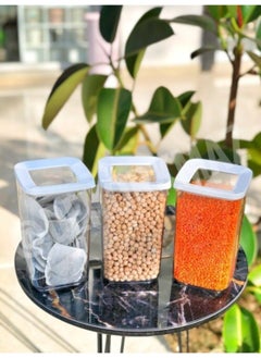 vip ahmet Hard Plastic 6 Pieces 1200 ml Vacuum Airtight Rectangular Storage Container  - Image 1