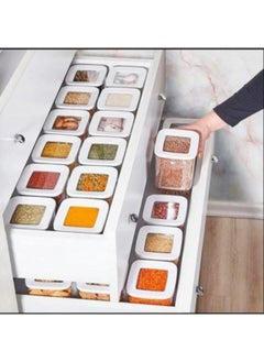 vip ahmet Hard Plastic 6 Pieces 1200 ml Vacuum Airtight Rectangular Storage Container  - Image 2