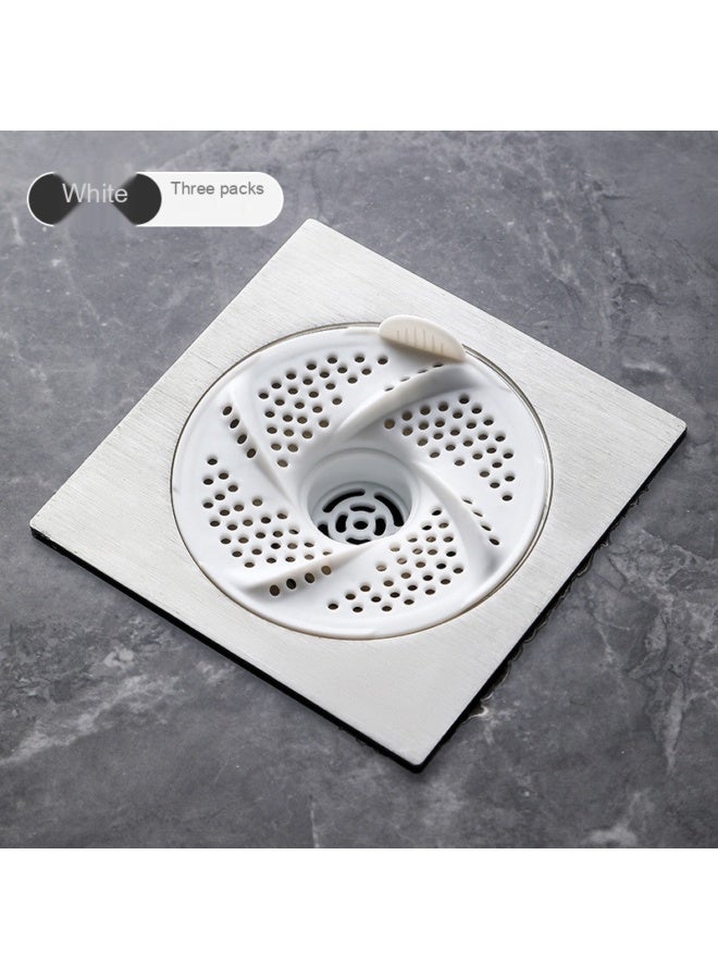 Japanese Style Swirl Floor Drain Cover Bathroom Hair Catcher Rotating Insect Proof Anti-Clog Filter