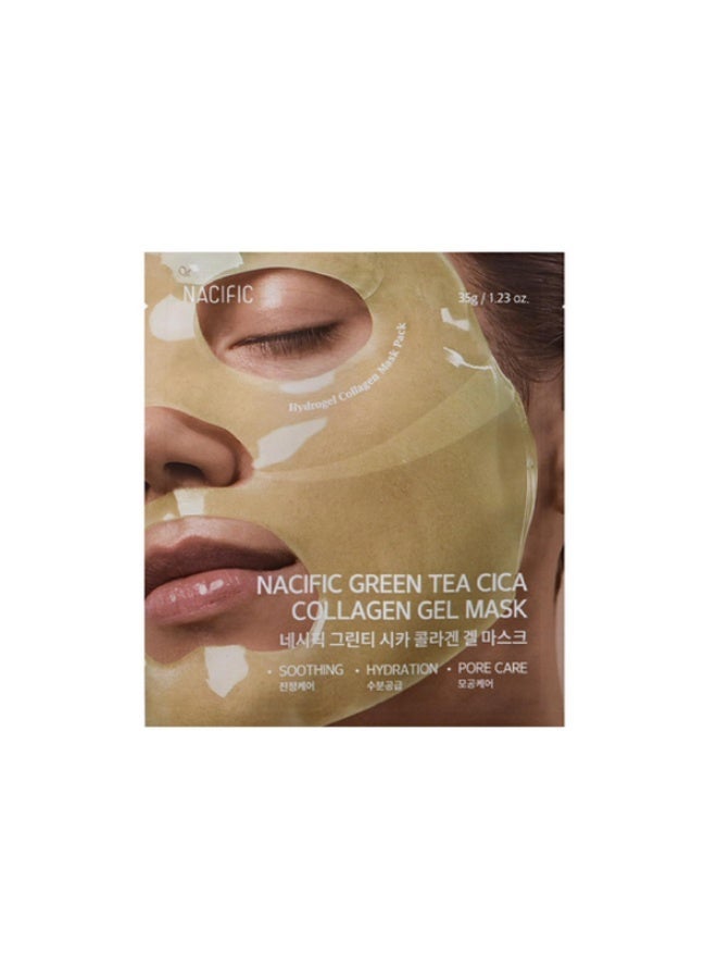 NACIFIC Green Tea Cica Collagen Gel Mask for Hydration, Soothing & Radiance - 35g - Image 1