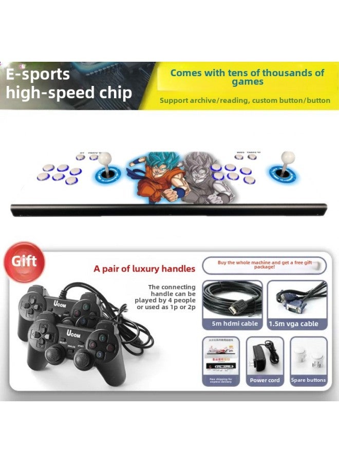 Game Machine 2024 Pandora Nostalgic Moonlight Box With TV Double Rocker Extreme Edition Desktop Arcade-Product Color:Right Hand Lever 28k Game/crystal Luminous on/wireless Handle-comes With 20k Game - Image 1