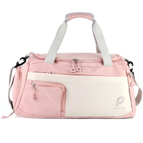 PALAY® Gym Bag Fashion Fitness Bag with Shoe Compartment Lightweight Duffle Shoulder Travel Multifunctional Travel Waterproof Day Pack Shoulder Yoga,Pink - Image 1