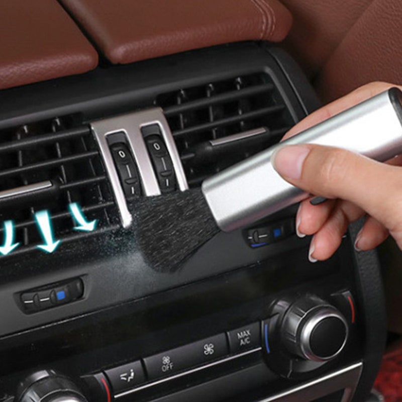 1pc Car Interior Brush Mini Hand Held Duster Brush Car Air Outlet Vent - Image 1