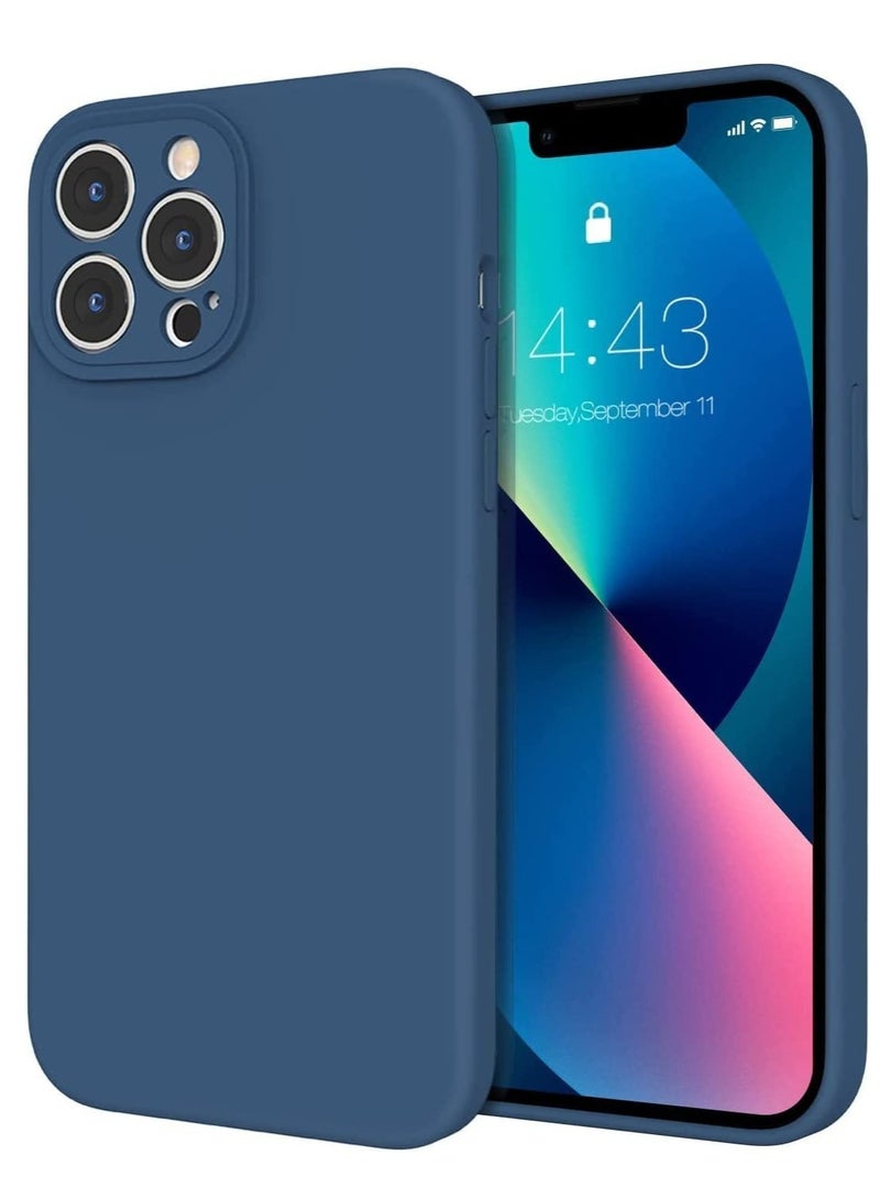 ELTRAZONE Silicone Case Compatible with iPhone 14, Soft Liquid Gel Rubber Cover Shockproof Bumper Anti-Scratch Anti-Fingerprint Anti-Drop Slim Cover (Not Original) (iPhone 14, Blue) - Image 1