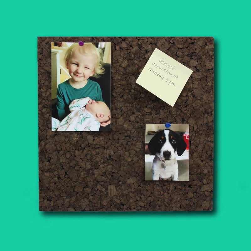 Flipside Products 12" x 12" x 9.5mm Thick Dark Brown Cork Squares, Wall Tiles, Square Pinning Cork Board, Bulletin Board Mini Wall Board - 4 Pack - Image 4