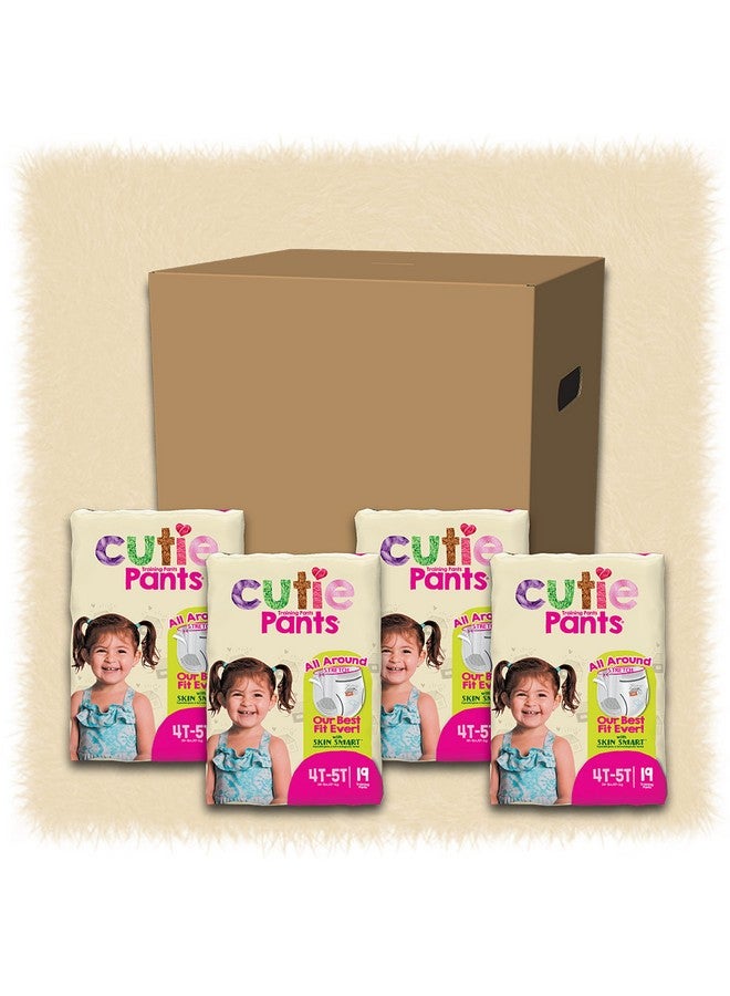 Cuties Cutie Girls 4T/5T Refastenable Potty Training Pants, Hypoallergenic with Skin Smart, 76 Count - Image 2