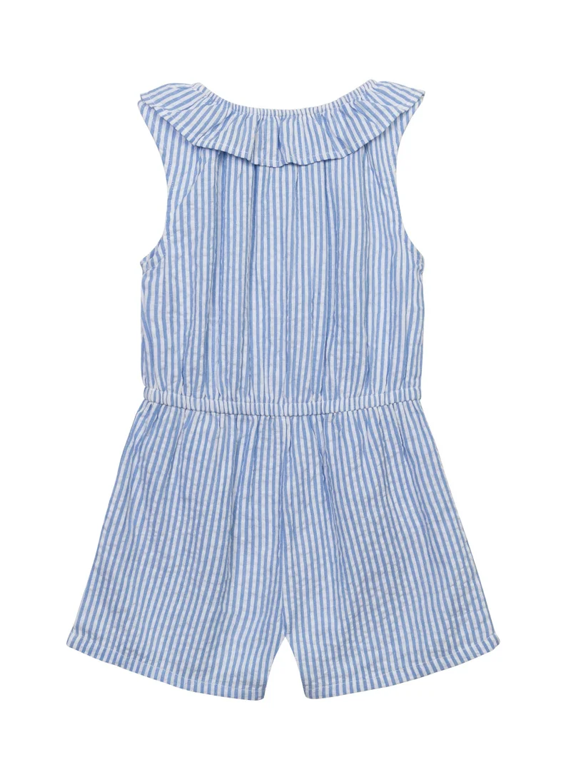 مينوتي Kids Girls Cotton Striped Playsuit