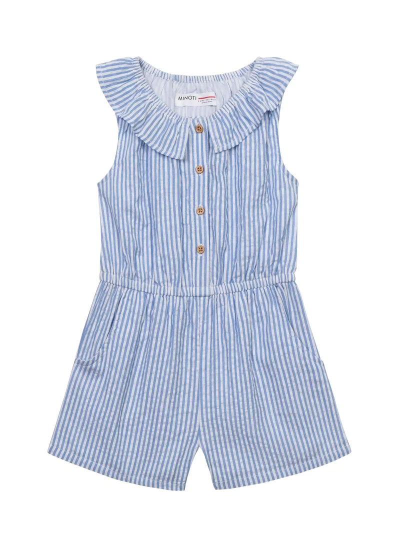 مينوتي Kids Girls Cotton Striped Playsuit