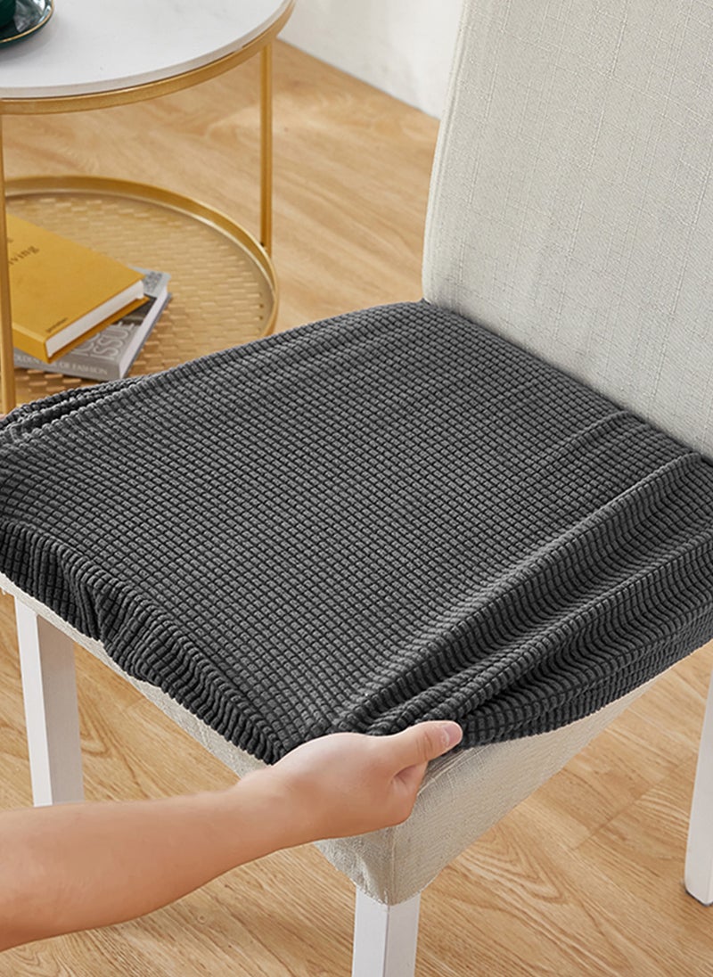 جو توي مجموعة من 4 قطع من كراسي الطعام المطاطية لغرف الطعام، غطاء مقعد مرن لكرسي الطعام، غطاء كرسي قابل للإزالة والغسل - Image 3