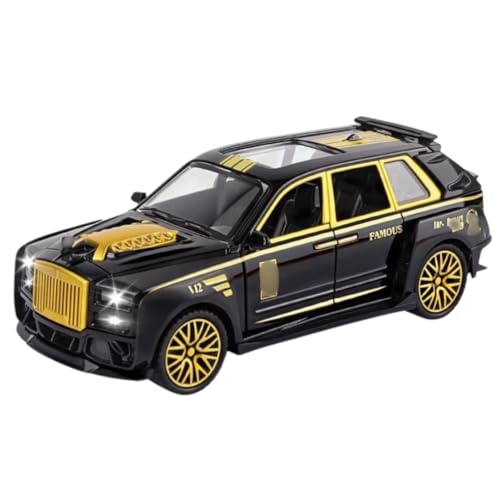 PLUSPOINT Diecast Model Car Pull Back Action Vehicles Alloy Simulation Supercar with Openable Doors Lights and Sound Toy for Kids and Collectors | Perfect for Play & Display | Gift for 3+ Year Boys - Image 1