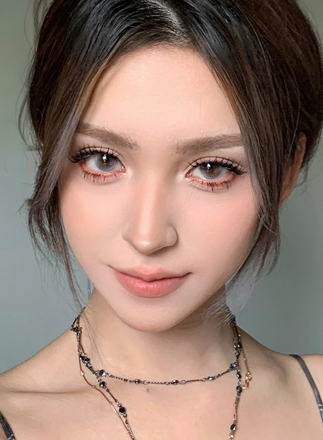 FreshLady Future Light Grey Colored Contact Lenses 14.50mm – Soft Comfortable Yearly Cosmetic Lenses for Natural Big Eye Look, Bright Grey Eyes, Daily Wear, Makeup & Party, Unisex - Image 4