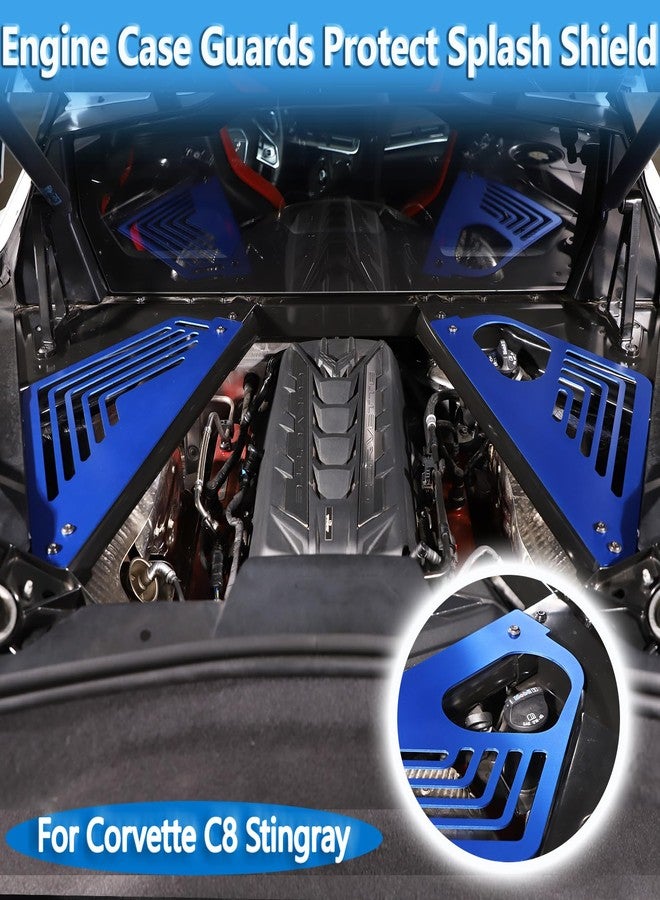 Sekhyna Engine Bay Panel Cover Trim Compatible with Corvette C8 Stingray 2020-2023 Aluminum Alloy 2PCS Engine Compartment Left Right Protection Leakproof Cover Trim Accessories (Blue) - Image 5