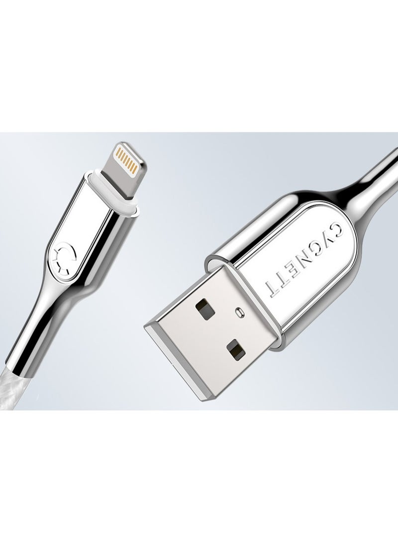 CYGNETT Lightning to USB-A Cable, 10CM - White - Image 2