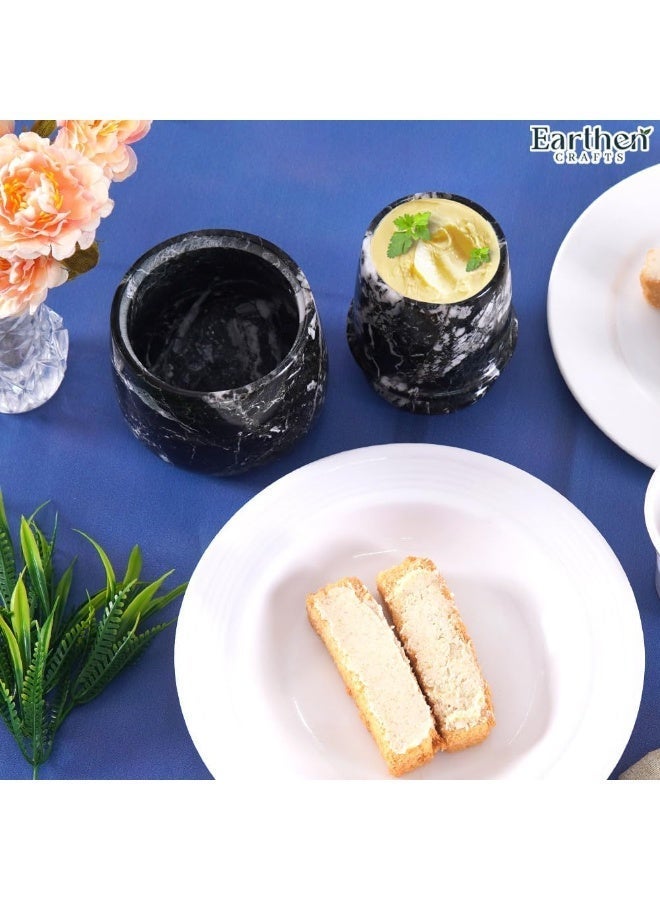 RADICALn Marble Butter Keeper 4 Inch Black Zebra – Handmade French Butter Dish with Lid | Elegant Countertop Butter Crock & Storage Holder for Kitchen and Dining - Image 4