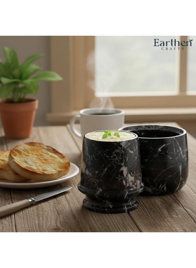 RADICALn Marble Butter Keeper 4 Inch Black Zebra – Handmade French Butter Dish with Lid | Elegant Countertop Butter Crock & Storage Holder for Kitchen and Dining - Image 3