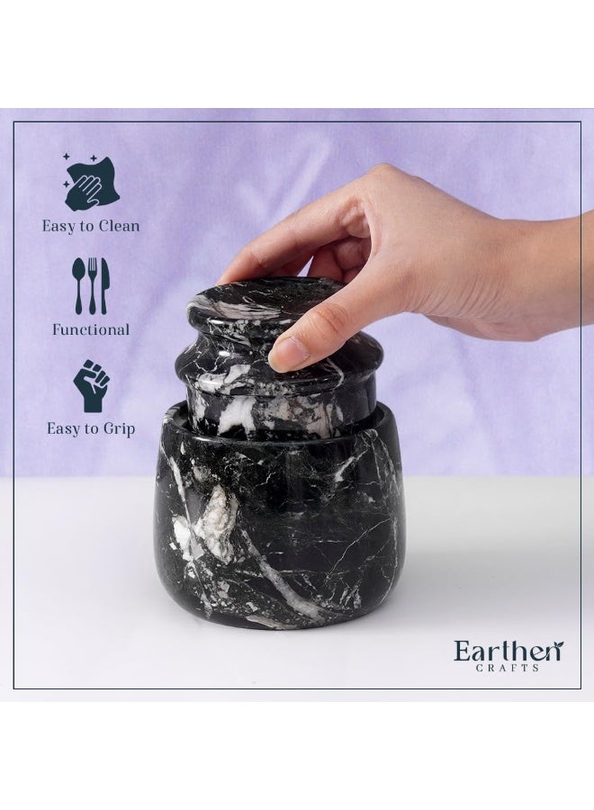 RADICALn Marble Butter Keeper 4 Inch Black Zebra – Handmade French Butter Dish with Lid | Elegant Countertop Butter Crock & Storage Holder for Kitchen and Dining - Image 5