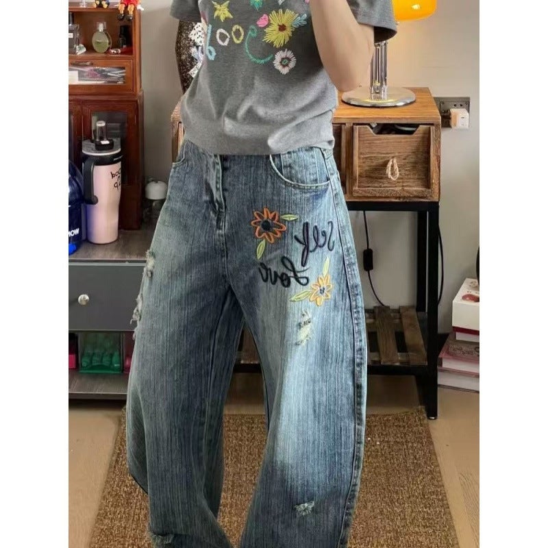Unisex Casual Daily Denim Jeans - Image 3