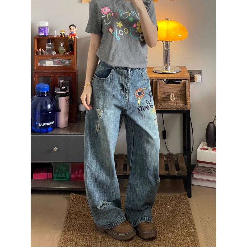 Unisex Casual Daily Denim Jeans - Image 2