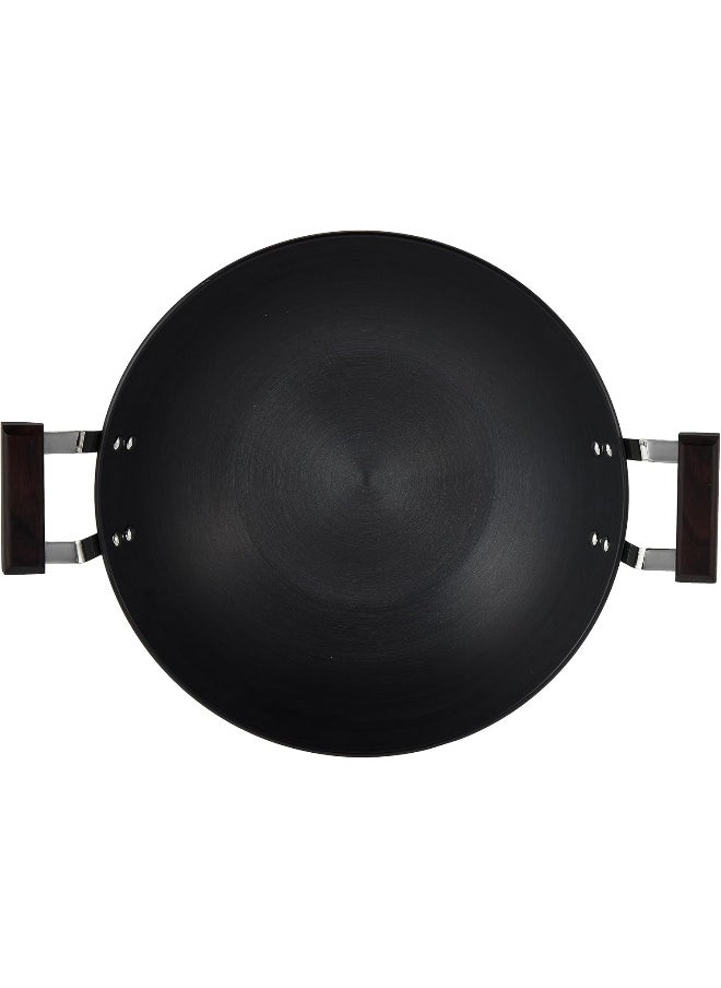 Hawkins 5 Liters Futura Hard Anodised Aluminium Kadai/Frying Pan With Stainless Steel Lid,Black  - Image 3