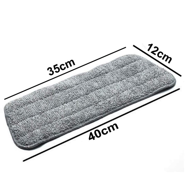 GTC ® Microfiber Cloth Spray Mop Pads 40x12cm (345-1,Grey) 2 Pcs - Image 5