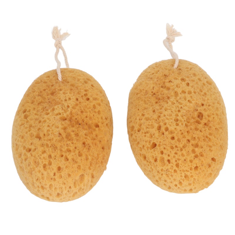 Body Scrubber Polymeric Sponge With Hanging Loop Gentle Exfoliation - Soft Skin Friendly Smooth Skin Exfoliator for Sensitive Skin Shower Spa - Image 4
