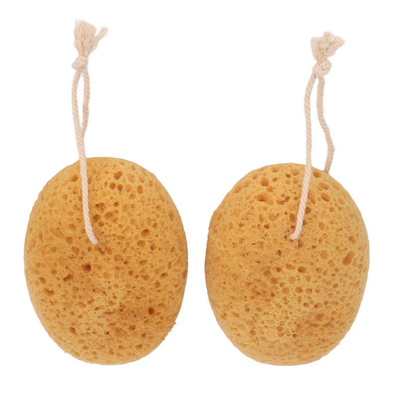 Body Scrubber Polymeric Sponge With Hanging Loop Gentle Exfoliation - Soft Skin Friendly Smooth Skin Exfoliator for Sensitive Skin Shower Spa - Image 1