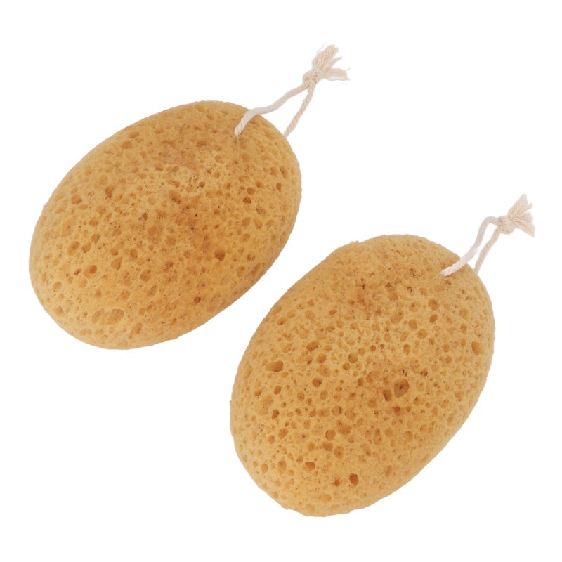 Body Scrubber Polymeric Sponge With Hanging Loop Gentle Exfoliation - Soft Skin Friendly Smooth Skin Exfoliator for Sensitive Skin Shower Spa - Image 3