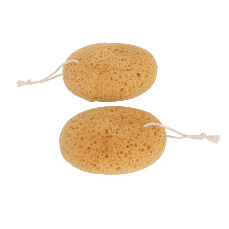 Body Scrubber Polymeric Sponge With Hanging Loop Gentle Exfoliation - Soft Skin Friendly Smooth Skin Exfoliator for Sensitive Skin Shower Spa - Image 2