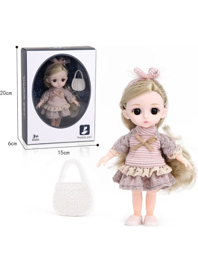 WALALLA Walala Fashion Small Doll with Handbag and Big Lovely Eyes – Model 610A  - Image 1